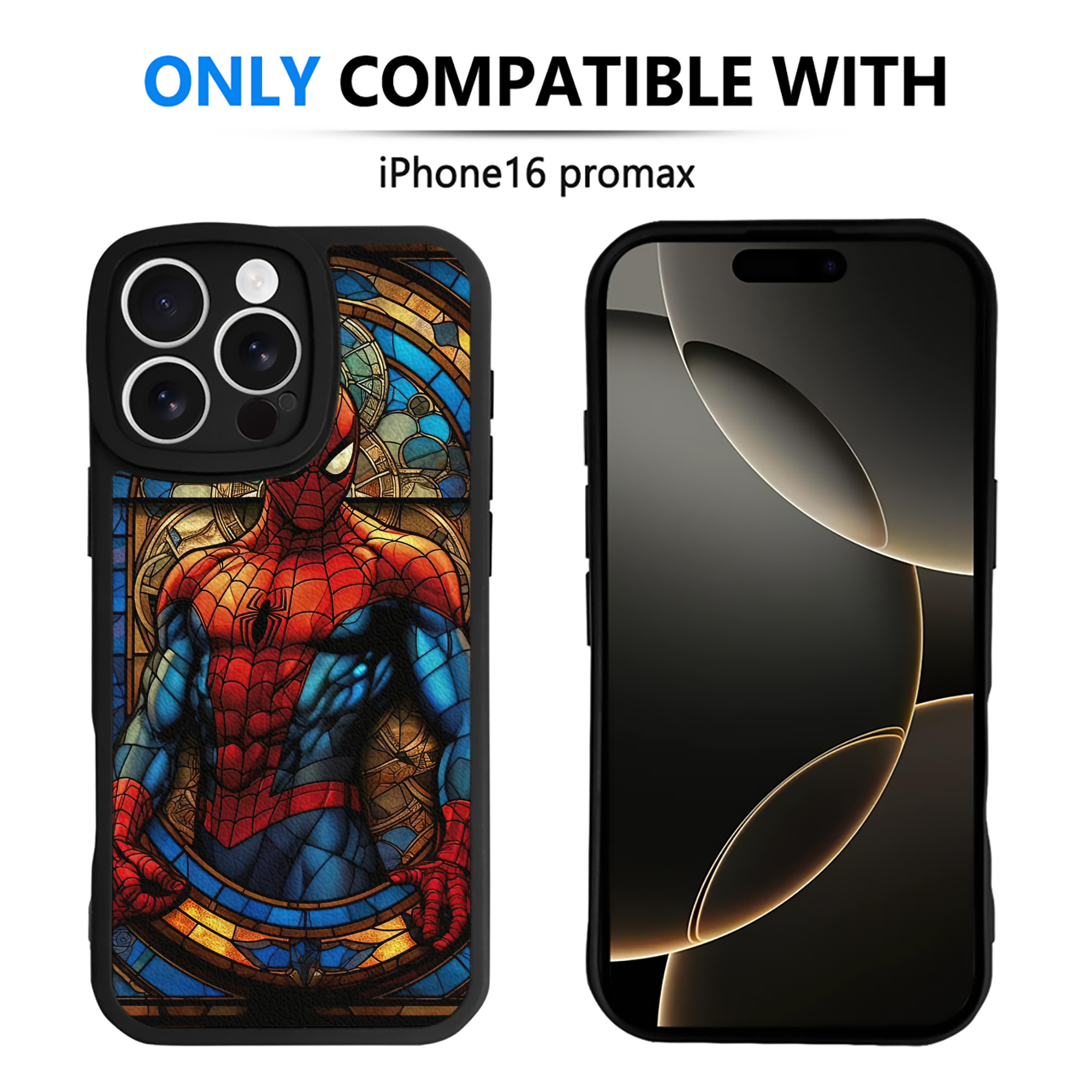 （画像用） Spider Man スパイダーマン 【iPhone 16シリーズ対応】シリコンスマホケース（レザー調） 材質：シリコン